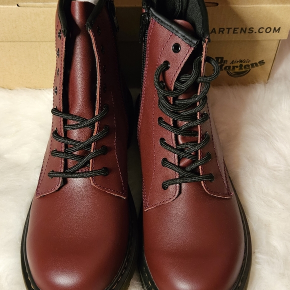 DR.MARTENS 1460 CHERRY RED BOOT - Picture 3 of 7